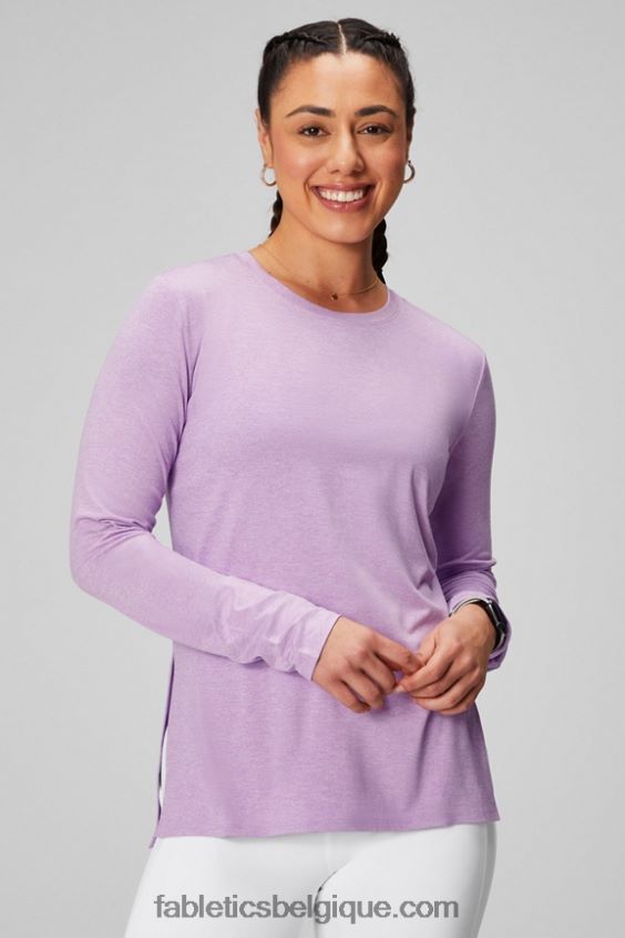 tunique à manches longues dry-flex femmes Fabletics 404P0T2588 bruyère des cavernes de cristal