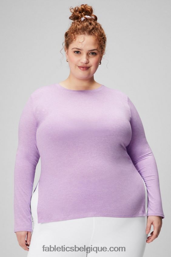 tunique à manches longues dry-flex femmes Fabletics 404P0T2589 bruyère des cavernes de cristal