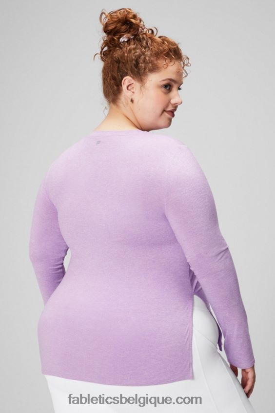 tunique à manches longues dry-flex femmes Fabletics 404P0T2589 bruyère des cavernes de cristal