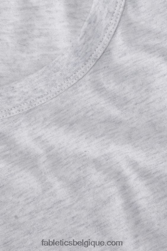 Débardeur 100% coton femmes Fabletics 404P0T2160 gris doux chiné