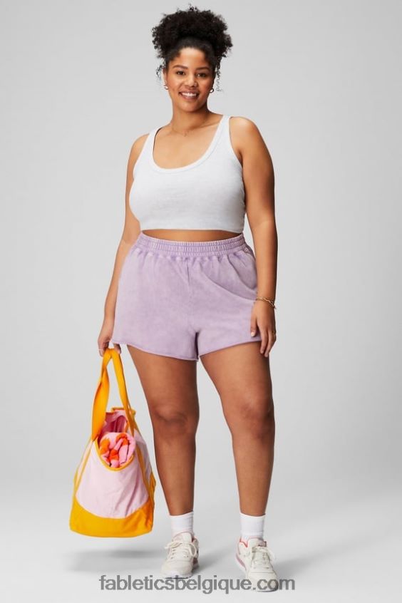 Débardeur 100% coton femmes Fabletics 404P0T2161 gris doux chiné