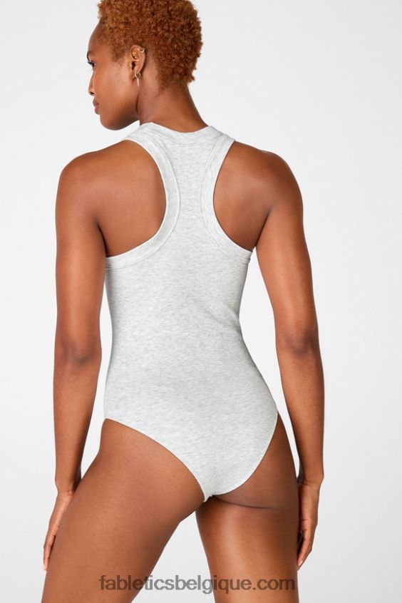 body sans couture kinsley femmes Fabletics 404P0T2360 gris clair chiné