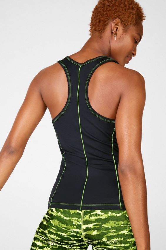 débardeur Phoenix à dos nageur femmes Fabletics 404P0T2299 pomme noire/aigre