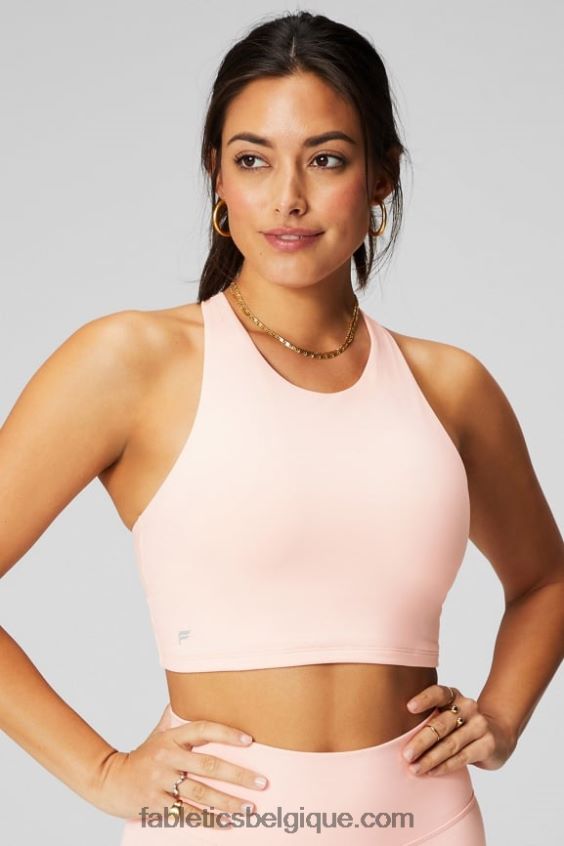 débardeur à bretelles femmes Fabletics 404P0T2164 crème au beurre rose
