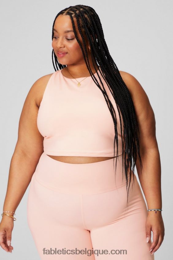 débardeur à bretelles femmes Fabletics 404P0T2165 crème au beurre rose