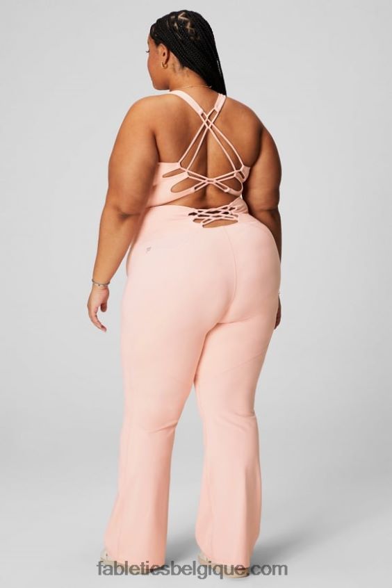 débardeur à bretelles femmes Fabletics 404P0T2165 crème au beurre rose