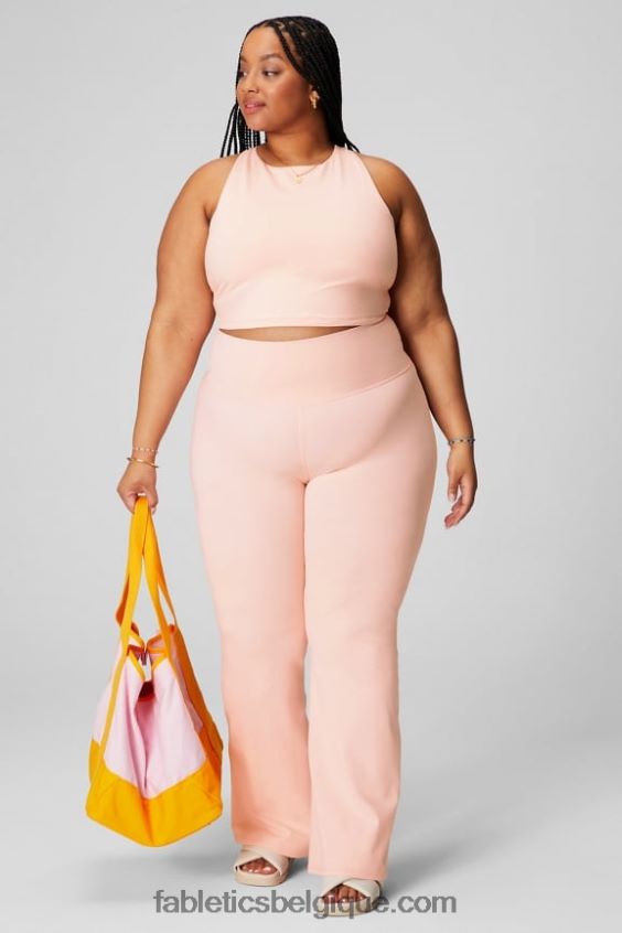 débardeur à bretelles femmes Fabletics 404P0T2165 crème au beurre rose