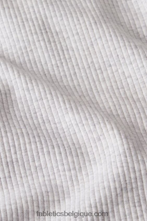 débardeur côtelé à col montant femmes Fabletics 404P0T2142 gris doux chiné