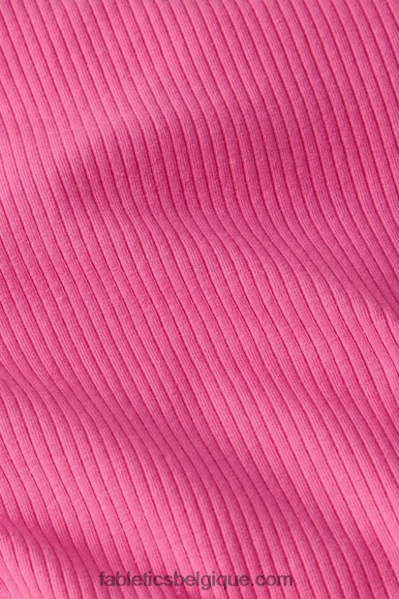 débardeur côtelé à col montant femmes Fabletics 404P0T2143 pense Rose