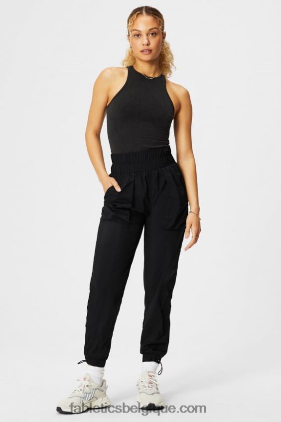 débardeur à col montant sans couture cloud femmes Fabletics 404P0T2153 millésime noir