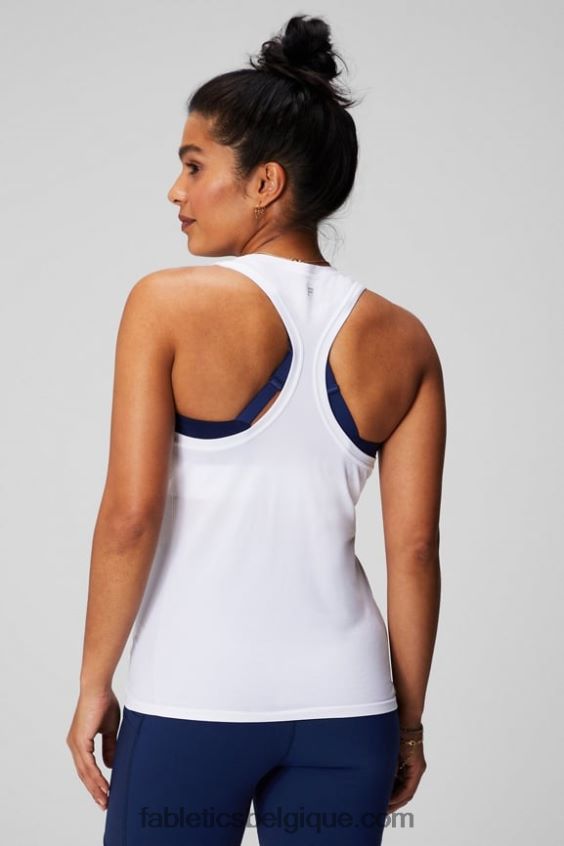 débardeur à dos nageur en plumes femmes Fabletics 404P0T2138 blanc classique