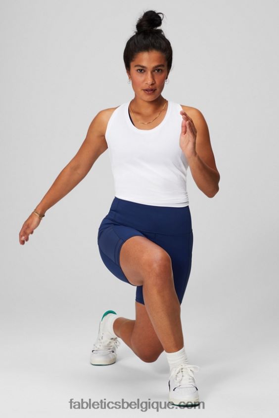 débardeur à dos nageur en plumes femmes Fabletics 404P0T2138 blanc classique