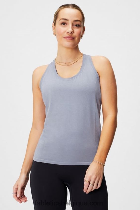 débardeur à dos nageur en plumes femmes Fabletics 404P0T2139 gris chiné classique