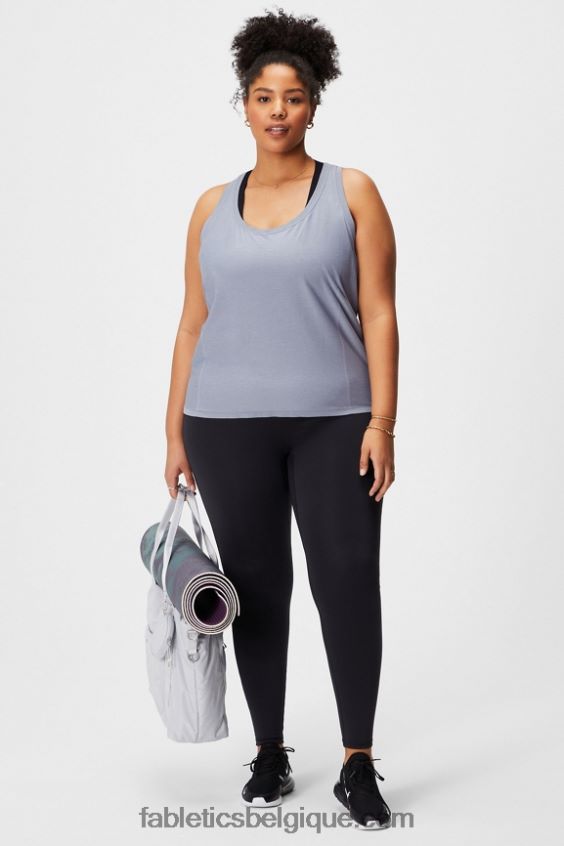 débardeur à dos nageur en plumes femmes Fabletics 404P0T2140 gris chiné classique