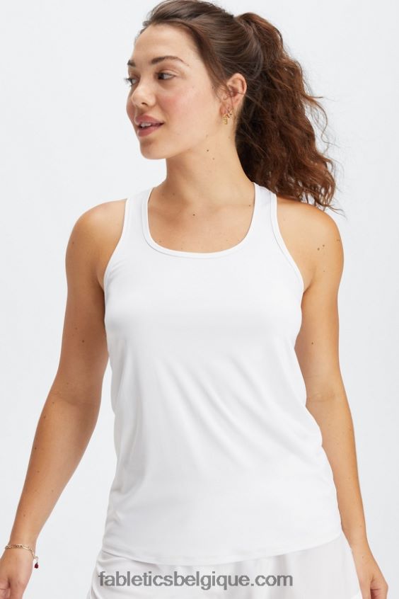 débardeur dos nageur phoenix lite femmes Fabletics 404P0T2188 blanc brillant