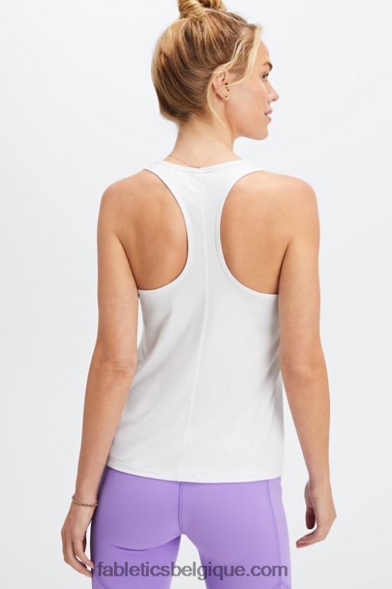 débardeur dos nageur phoenix lite femmes Fabletics 404P0T2190 blanc brillant