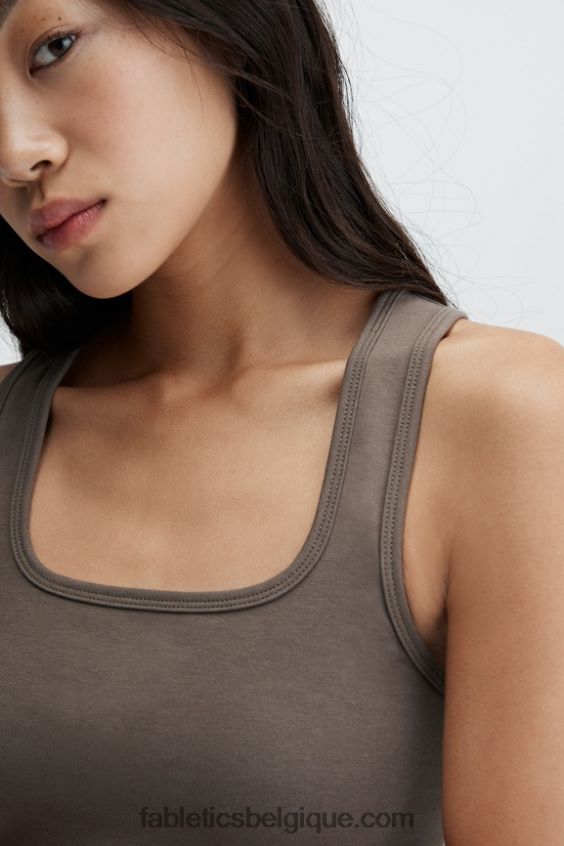 débardeur en coton à vivre femmes Fabletics 404P0T2245 frontière