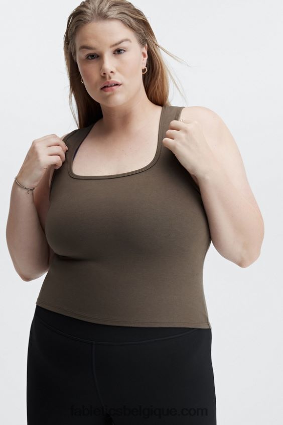 débardeur en coton à vivre femmes Fabletics 404P0T2246 frontière