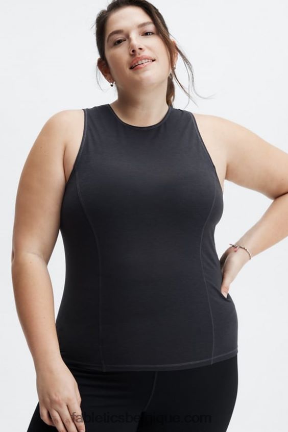 débardeur en laine femmes Fabletics 404P0T2240 gris anthracite chiné