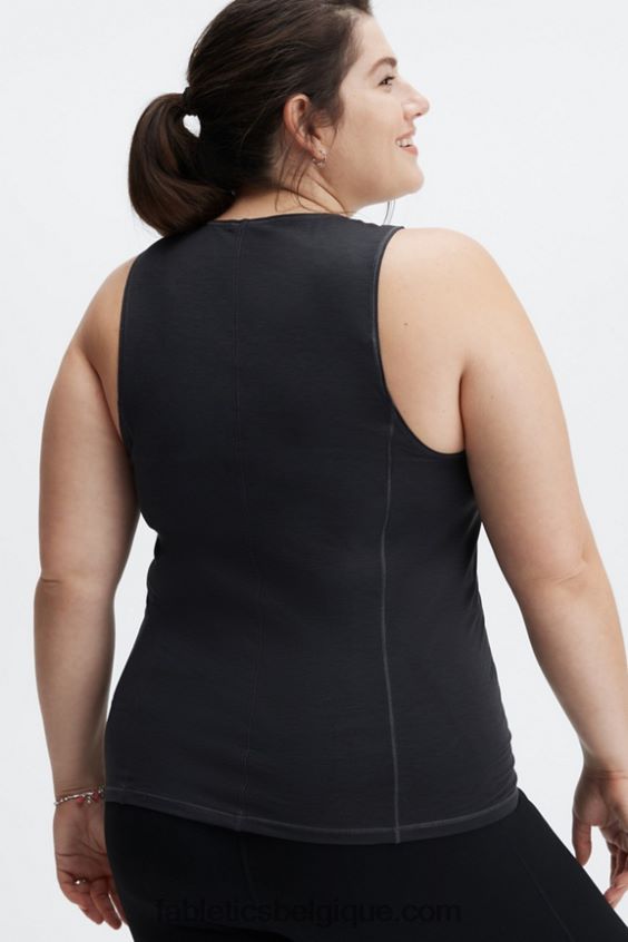 débardeur en laine femmes Fabletics 404P0T2240 gris anthracite chiné