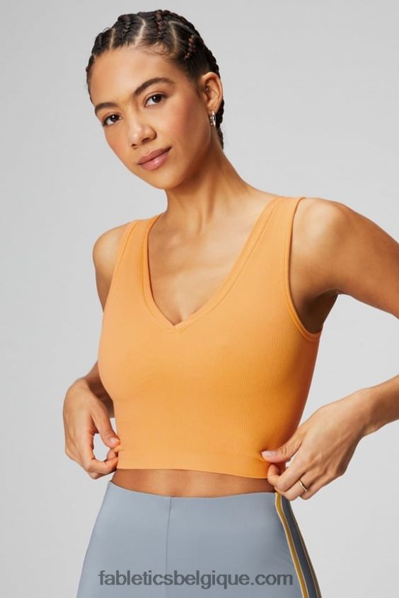 débardeur à encolure en v femmes Fabletics 404P0T2199 soleil du désert