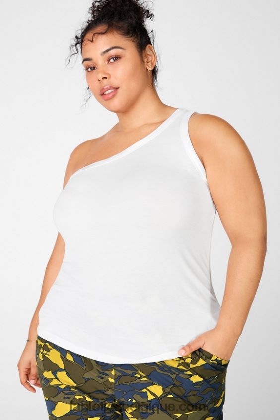 débardeur esme à une épaule femmes Fabletics 404P0T2421 blanc