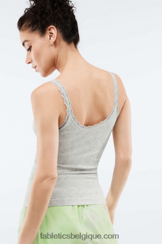 débardeur à fines bretelles sans coutures eden femmes Fabletics 404P0T2313 gris chiné