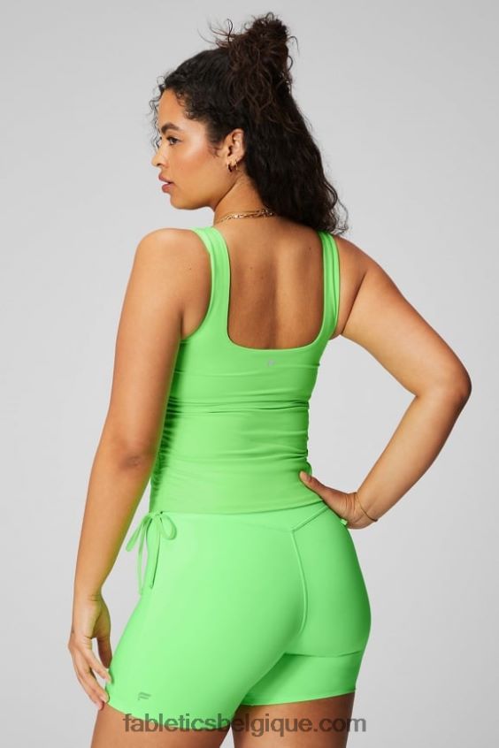 débardeur froncé à soutien-gorge intégré femmes Fabletics 404P0T2147 néon à la menthe