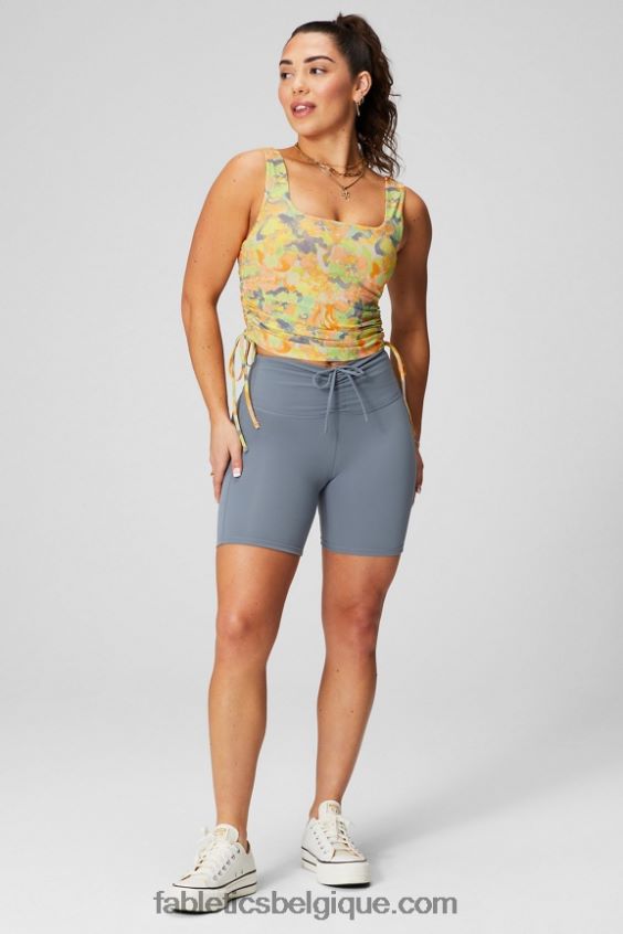 débardeur froncé à soutien-gorge intégré femmes Fabletics 404P0T2148 souci peint