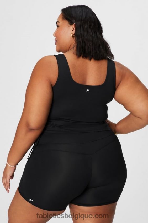 débardeur froncé à soutien-gorge intégré femmes Fabletics 404P0T2150 noir