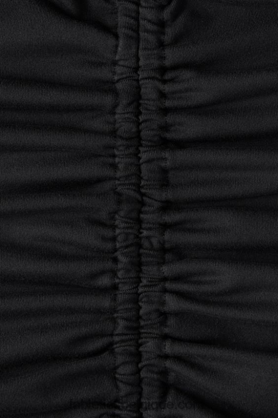 débardeur froncé à soutien-gorge intégré femmes Fabletics 404P0T2150 noir