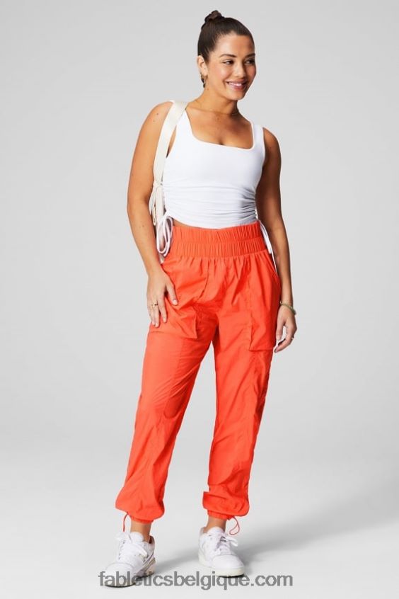 débardeur froncé à soutien-gorge intégré femmes Fabletics 404P0T2154 blanc classique
