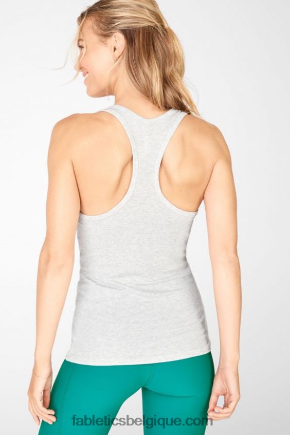 débardeur jess à dos nageur femmes Fabletics 404P0T2354 gris clair chiné