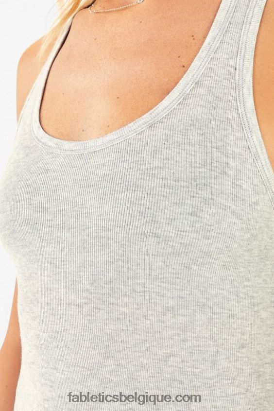 débardeur jess à dos nageur femmes Fabletics 404P0T2356 gris chiné