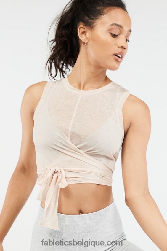 débardeur à nouer ryan femmes Fabletics 404P0T2320 nuage rose