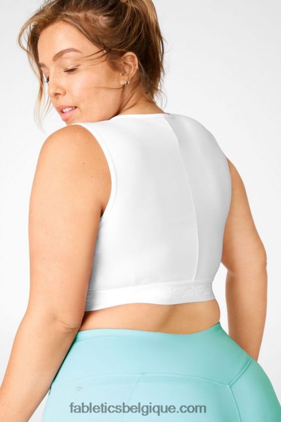 débardeur pia powertouch léger à l\'avant femmes Fabletics 404P0T2391 blanc