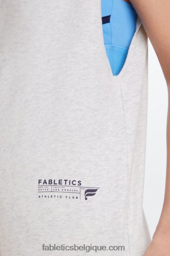 débardeur éponge surdimensionné femmes Fabletics 404P0T2259 soft grey heather/athletic club