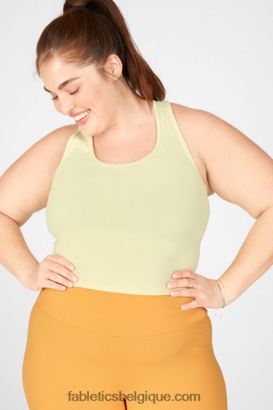 débardeur rylee sculptknit femmes Fabletics 404P0T2339 crème au citron