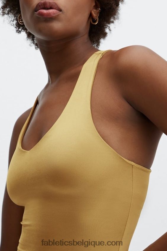 débardeur à soutien-gorge intégré averie shine femmes Fabletics 404P0T2223 brillance de la brume bronze