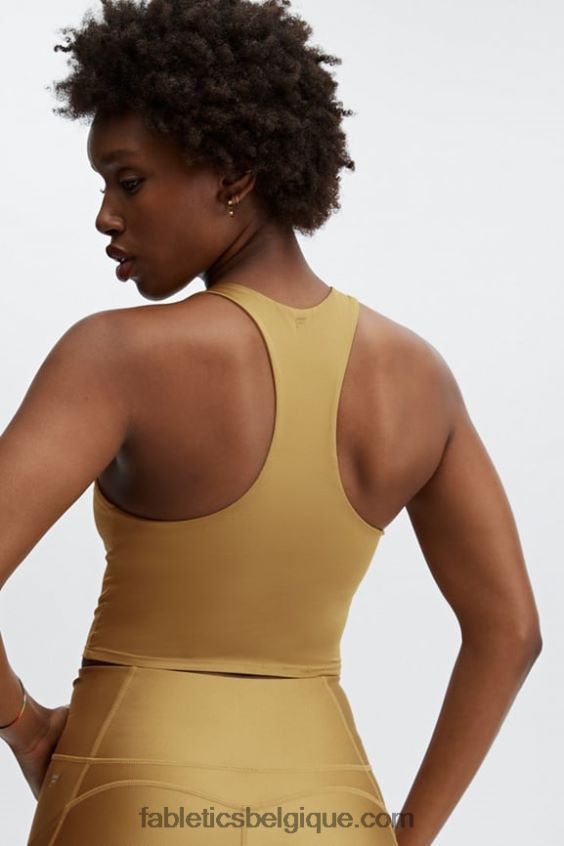 débardeur à soutien-gorge intégré averie shine femmes Fabletics 404P0T2223 brillance de la brume bronze