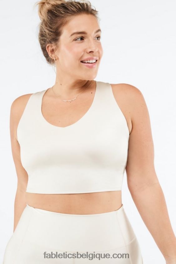 débardeur à soutien-gorge intégré averie shine femmes Fabletics 404P0T2225 éclat de brume grise