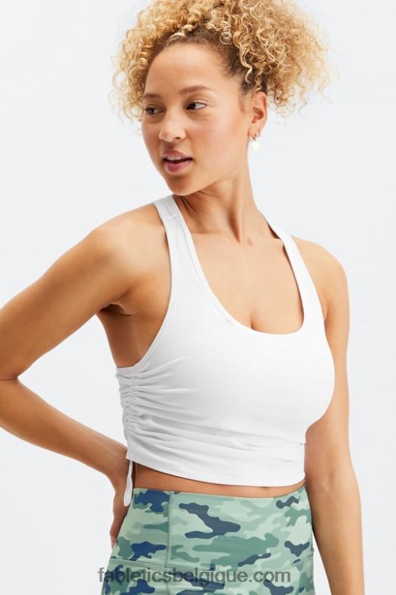 débardeur à soutien-gorge intégré jacqueline femmes Fabletics 404P0T2288 blanc