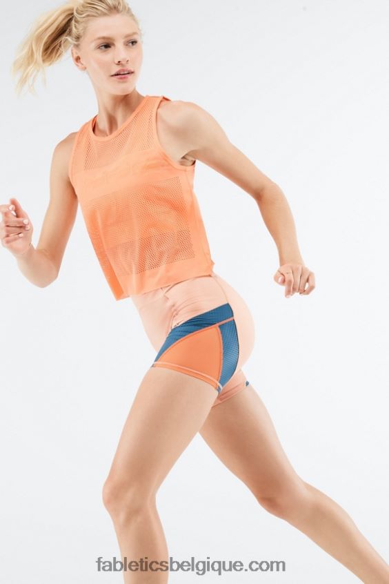 débardeur wilder sculptknit femmes Fabletics 404P0T2334 explosion d\'orange