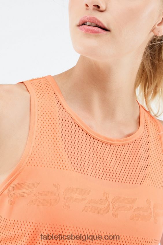 débardeur wilder sculptknit femmes Fabletics 404P0T2334 explosion d\'orange
