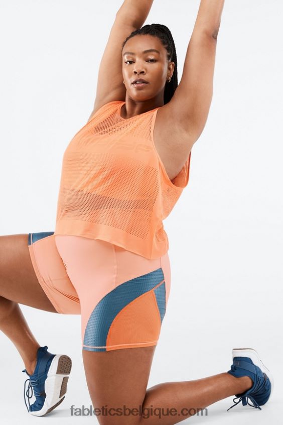 débardeur wilder sculptknit femmes Fabletics 404P0T2335 explosion d\'orange