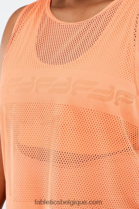 débardeur wilder sculptknit femmes Fabletics 404P0T2335 explosion d\'orange