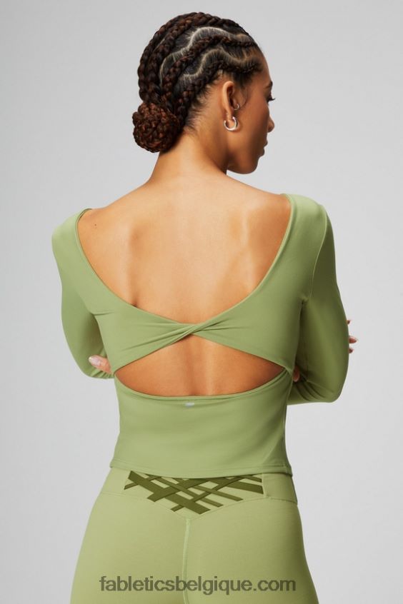 haut à manches longues avec soutien-gorge intégré oasis twist femmes Fabletics 404P0T2196 violon