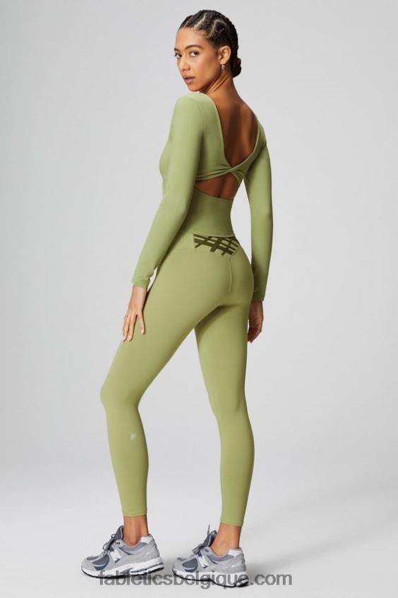 haut à manches longues avec soutien-gorge intégré oasis twist femmes Fabletics 404P0T2196 violon