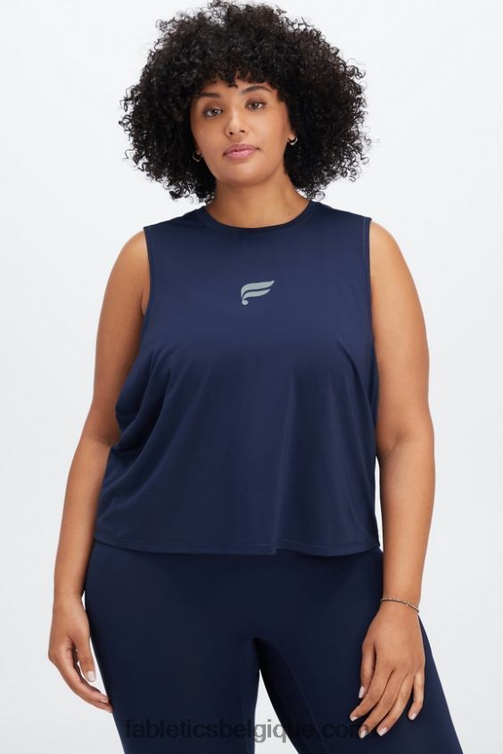 phoenix respire réservoir musculaire femmes Fabletics 404P0T2265 bleu marine/logo réfléchissant