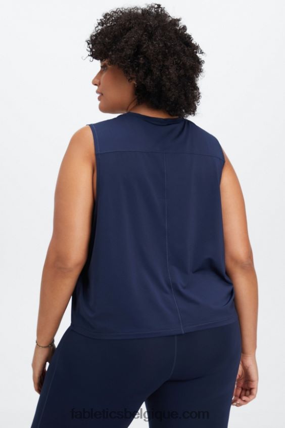 phoenix respire réservoir musculaire femmes Fabletics 404P0T2265 bleu marine/logo réfléchissant